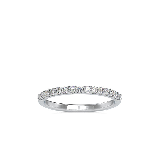 pave half eternity lab-grown diamond ring in white gold