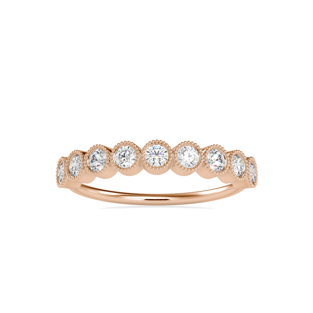 half eternity diamond ring in rose gold