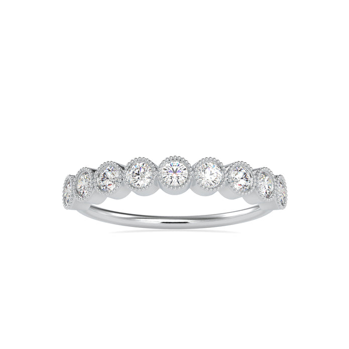 half eternity diamond ring in white gold
