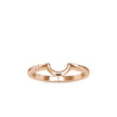 half moon shape rose gold band