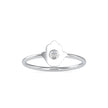 hamsa hand bezel diamond ring in white gold