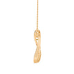 infinity round pave diamond pendant necklace in yellow gold