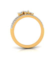 butterfly bloom marquise cut lab-grown diamond band in yellow gold