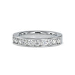 channel set half eternity lab-grown diamond ring in white gold