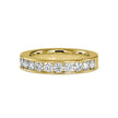channel set half eternity lab-grown diamond ring in yellow gold