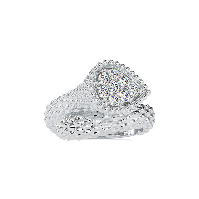 cluster lab-grown diamond ring in white gold