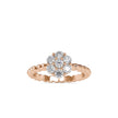 cluster twisted lab-grown diamond ring in rose gold