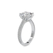 cushion cut solitaire lab-grown diamond ring in white gold