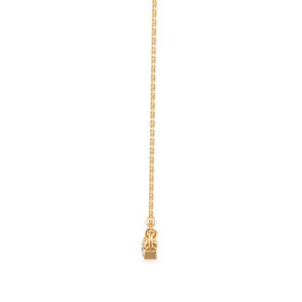 feather style pave lab-grown diamond pendant necklace in yellow 