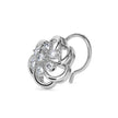 flower design lab-grown diamond nosepin in white gold