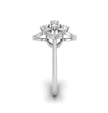 flower shape prong set lab-grown diamond ring white gold