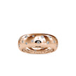 flush set lab-grown diamond ring in rose gold
