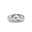 flush set lab-grown diamond ring in white gold