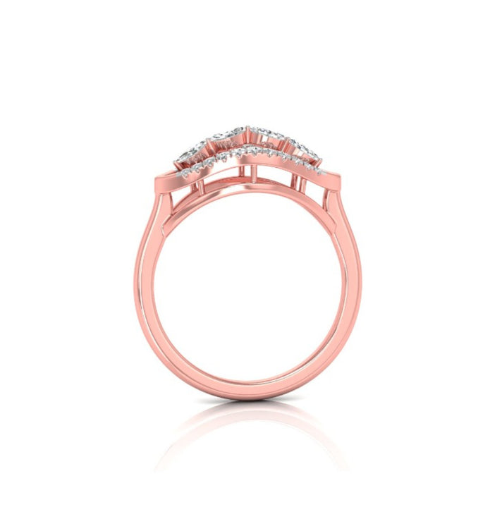 four marquise cut diamond ring in rose gold