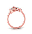 geometric floral diamond ring in rose gold