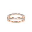 pave half eternity lab-grown diamond ring in rose gold