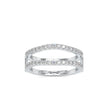 pave half eternity lab-grown diamond ring in white gold