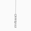 layered heart diamond pendant necklace in white gold