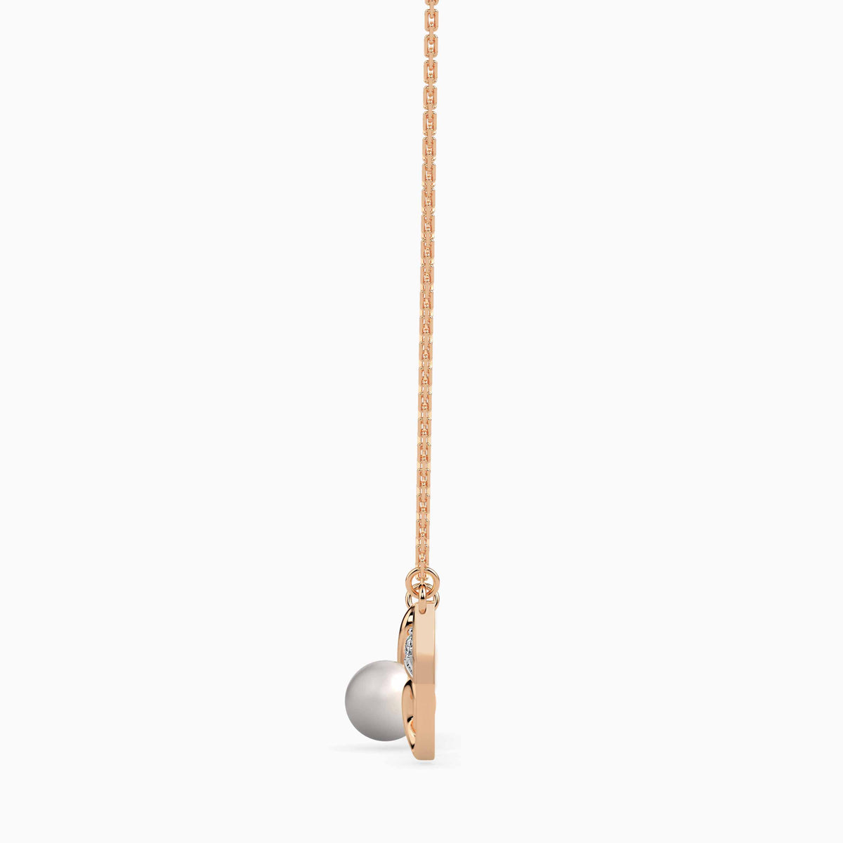 love arrow lab-grown diamond pendant necklace in rose gold