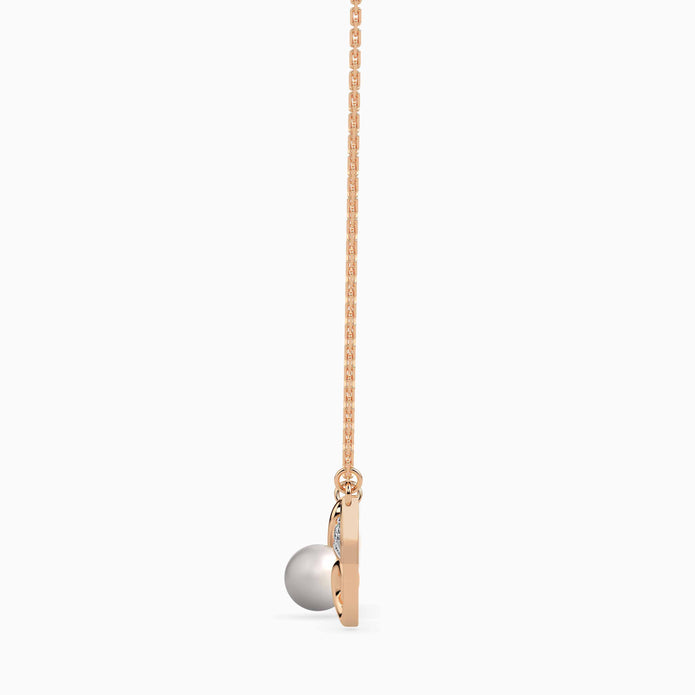 love arrow lab-grown diamond pendant necklace in rose gold