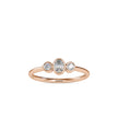 oval bezel lab-grown diamond ring in rose gold