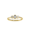 oval bezel lab-grown diamond ring in yellow gold