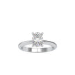 oval solitaire lab-grown diamond ring in white gold