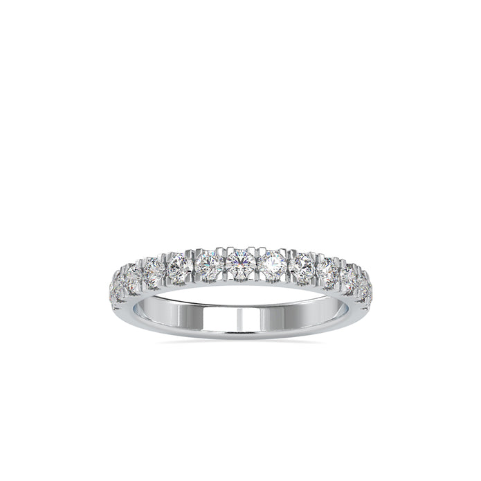 pave half eternity lab-grown diamond ring in white gold