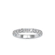 pave half eternity lab-grown diamond ring in white gold