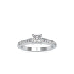 princess prong lab-grown diamond ring in white gold