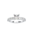 princess cut solitaire lab-grown diamond ring in white gold