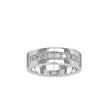 prong channel set lab-grown diamond ring in white gold