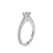 round solitaire lab-grown diamond ring in white gold
