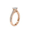 round solitaire lab-grown diamond ring in rose gold