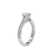 round solitaire lab-grown diamond ring in white gold