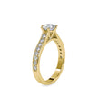 round solitaire lab-grown diamond ring in yellow gold