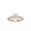 round solitaire lab-grown diamond ring in rose gold