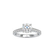 round solitaire lab-grown diamond ring in white gold