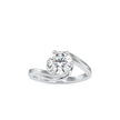 round cut solitaire lab-grown diamond ring in white gold