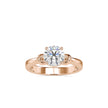 round cut solitaire lab-grown diamond ring in rose gold