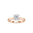 round cut solitaire lab-grown diamond ring in rose gold