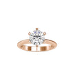 round solitaire lab-grown diamond ring in rose gold