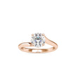 round cut solitaire lab-grown diamond ring in rose gold