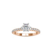 round solitaire lab-grown diamond ring in rose gold