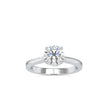 round cut prong lab-grown diamond ring in white gold
