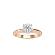 round cut prong set lab-grown diamond ring in rose gold