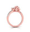 round cut prong set diamond ring in rose gold