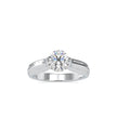 round cut solitaire lab-grown diamond ring in white gold