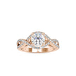 round cut solitaire lab-grown diamond ring in rose gold