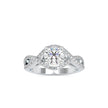 round cut solitaire lab-grown diamond ring in white gold